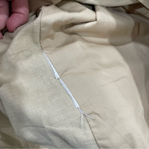 Levi’s Alexa Safari Blazer Jacker Oversized Fit Linen Cotton Cream Tan Medium - Picture 10 of 11